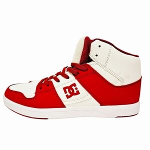 DC Cure Hi-Top Red and White Skate Sneakers ADYS400072 Men's Size 10.5